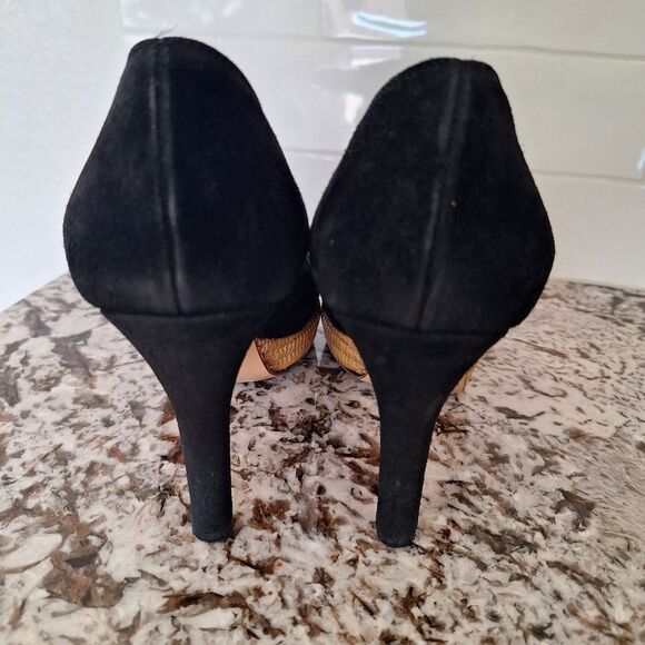 Gucci black suede heel flats size 9.5 - Picture 4 of 14